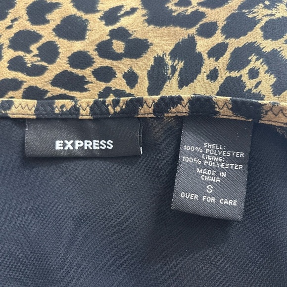 Express Y2K 2000s coquette Halloween chetah print leopard mini skirt size small - Picture 2 of 11